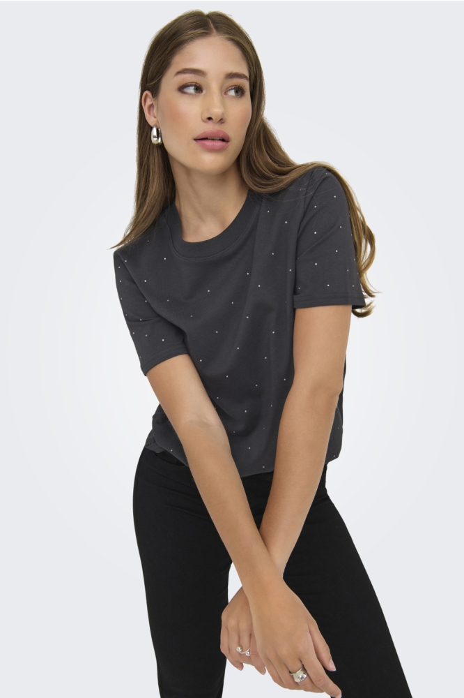 ONLMONJA S/S STUDS TEE JRS 15340939 Phantom/STUDS